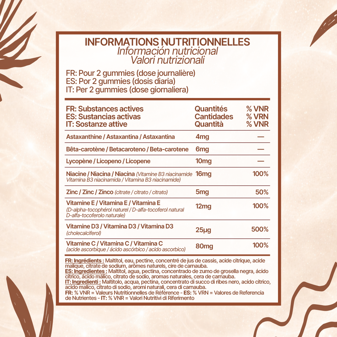 Gummies Acceleratrici dell'Abbronzatura
