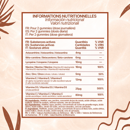 Gummies Acceleratrici dell'Abbronzatura